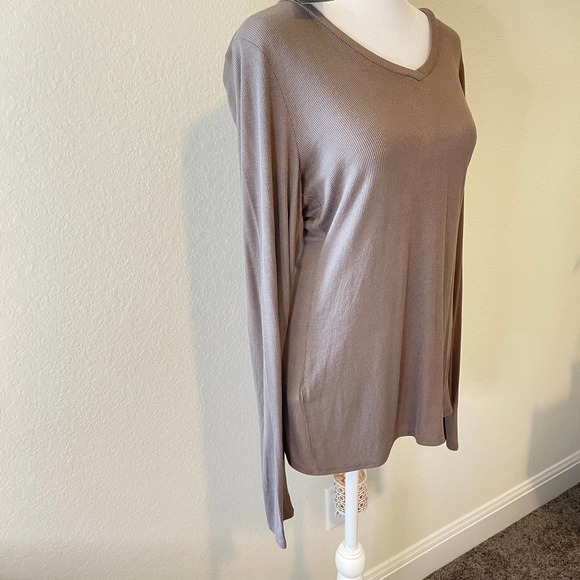 BCBGMaxAzria Enid Knit Spanish Moss Knit Long SleeveTop - Picture 4 of 8